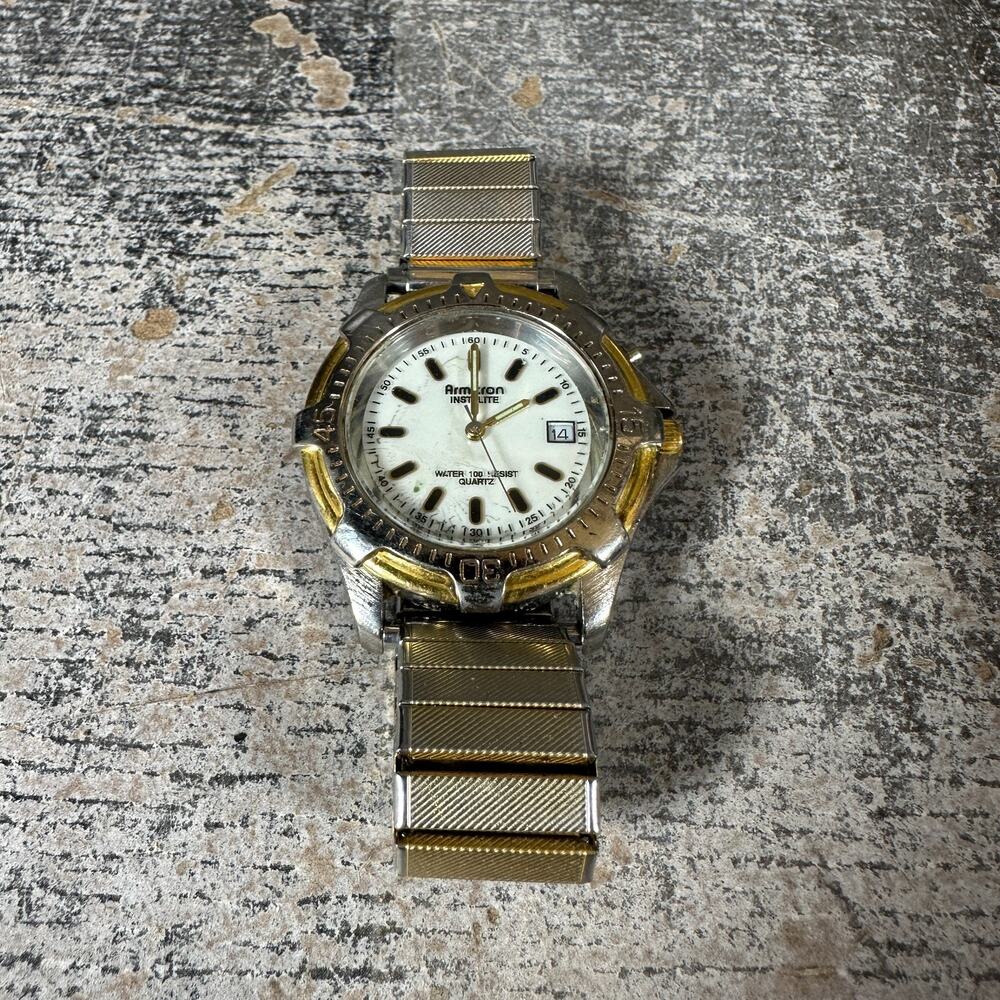 Armitron Instalite Men Two Tone Expansion Quartz 20/2957-9‎ Japan MOVT
